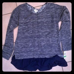 2/$20 NWT MAISON JULES MACY’S Sweater Lace Top L